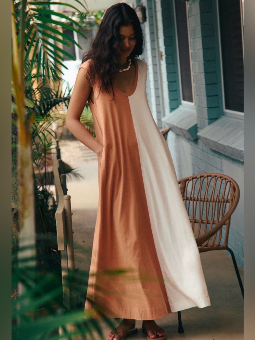 Free People Shea Midi Dress. NWT. Summer sun combo